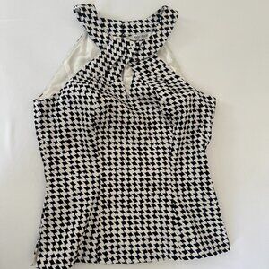 White House Black Market Houndstooth Sleeveless Top – Size XS